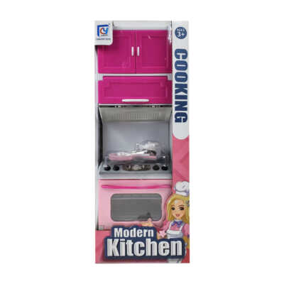 Mini cocinita de juguete interactiva con accesorios, variedad de modelos / modern kitchen coking