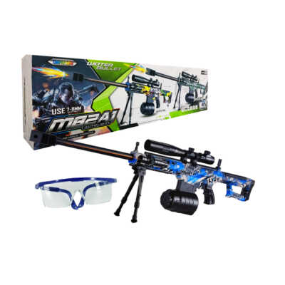 Pistola / rifle m82a1 de juguete para balas de hidrogel de 7-8mm, luz led de colores y accesorios, variedad de diseños / 9712-4dg
