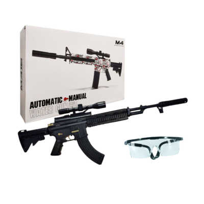 Pistola / rifle m4 de juguete para bolas de hidrogel 4-6mm, accesorios y disparo automático-manual en tono mate / m416 / wáter gun / g860-1