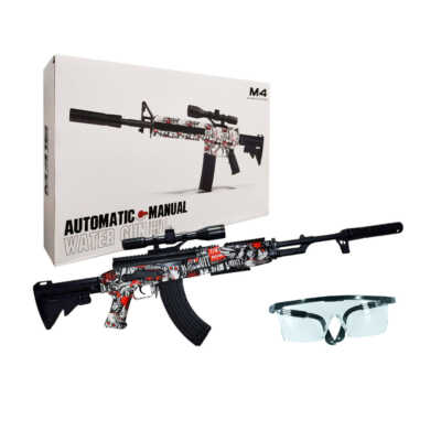 Pistola / rifle sks de juguete con balas de hidrogel 4-6mm, accesorios y estampado tipo grafiti / akm simulation gun model / g870-3