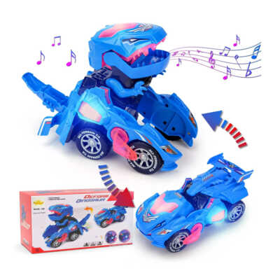 Dinosaurio transformer 2 en 1 con luces y sonido, variedad de colores / deform dinosaur / kx159544
