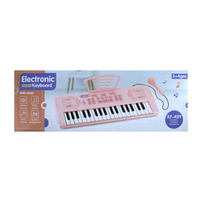 Piano eléctrico de juguete infantil con 10 canciones y micrófono para karaoke, variedad de colores / musical keyboard / mtk032a