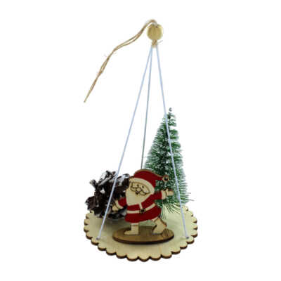 Adorno navideño colgante de madera con árbol y figura, variedad de diseños / sh585
