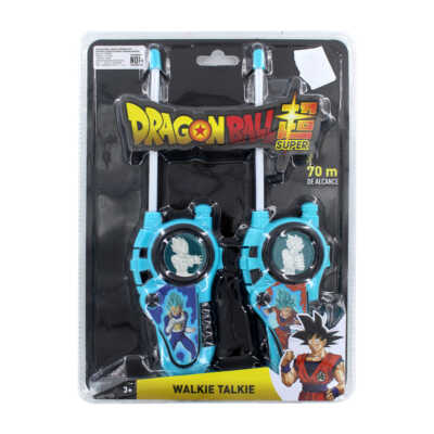 Set con 2 radios walkie talkie de juguete con diseño de dragón ball super y alcance de 70mtrs, variedad de colores / t378969