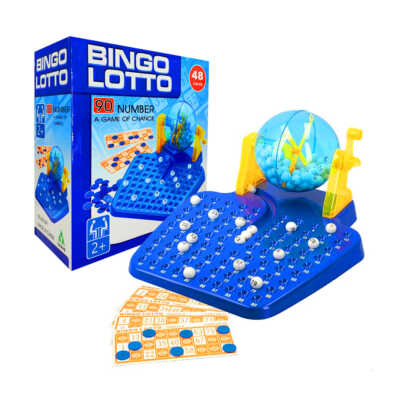 Juego tradicional de mesa pequeño bingo lotto de 90 números y 48 cartas / 8014a