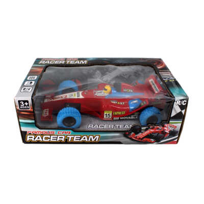 Carro pequeño de carreras formula 1 a control remoto racer team famous car con luces y diseño de color rojo con azul / ts69454