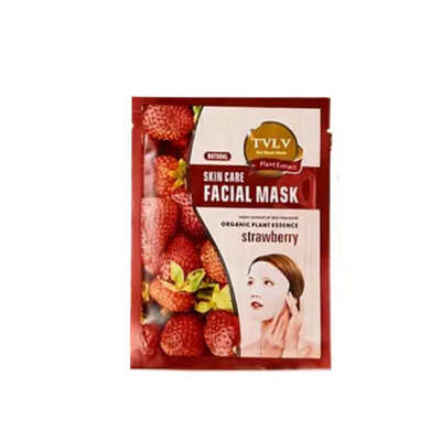 1pza Mascarilla hidratante natural de agua para el cuidado y mantenimiento de la piel con extracto de fresa 30ml / tvlv / tv9402