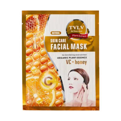 1pza Mascarilla hidratante para rutina facial con extracto natural de miel y vitamina c / tvlv / tv9435