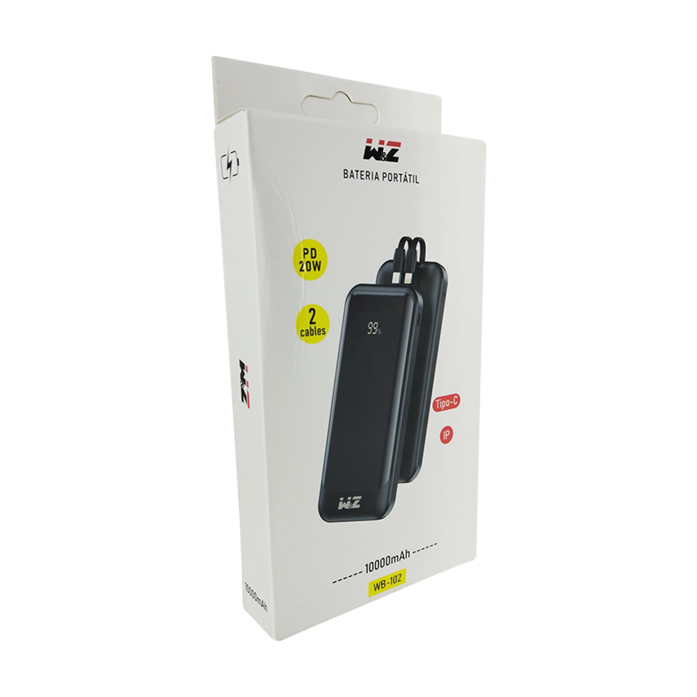 Power bank batería portátil 1hora con cable tipo c, v8 y lightning iphone  10000mah / gar148 – Joinet