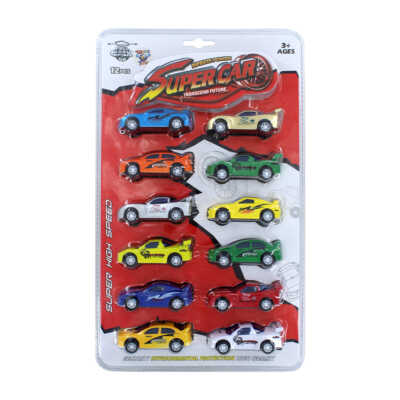 Blíster con 12 carritos de juguete con variedad de modelos / infinite power super car