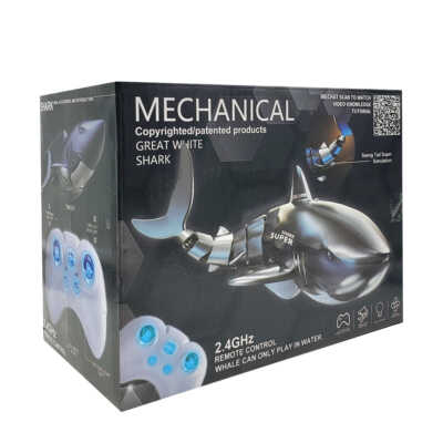 Tiburón robot mecánico a control remoto con luz / mechanical / s802-1
