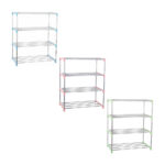 Organizador zapatero metálico multifuncional de 3 niveles, variedad de colores / she rack installation / v2-nf9301-4 / v2-nf9301-5