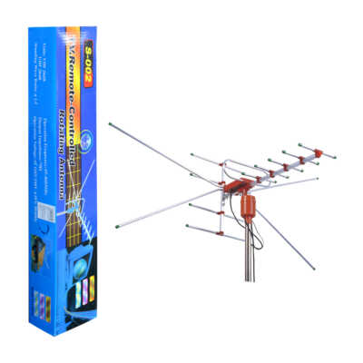 Antena tv externa giratoria para el techo con vhf+uhf, de alta ganancia, 45-860mhz / tv.remote-controlled / 01839