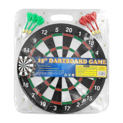 Tablero tiro al blanco de 15 pulgadas con 6 dardos metálicos / dartboard game / dart game / 113549