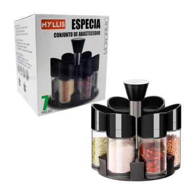 Organizador de especias / especiero giratorio 7pzas / spice rack set / 14932