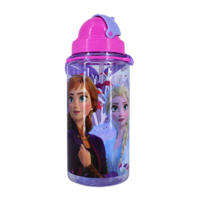 Botella / cantimplora de agua translúcida con diseño de frozen + correa / 1737-89