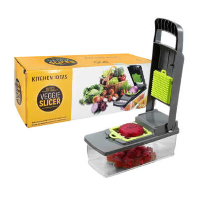 Set cortador, rallador, picador manual de verduras y frutas, 16pcs / veggie slicer / qcq-181