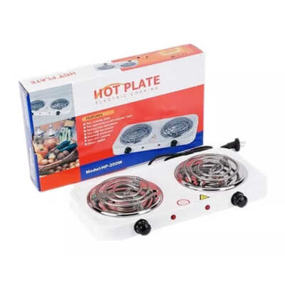 Parrilla eléctrica para cocina con doble resistencia y control de temperatura 2000w 110v 50/60hz / hot plate electric cooking / f-011a