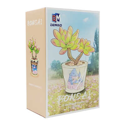 Figura didáctica con mini bloques armables en forma de maceta con flores, variedad de modelos / 744173