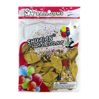 Paquete con 50 globos de látex tipo cromado, variedad de colores / shuaian balloons