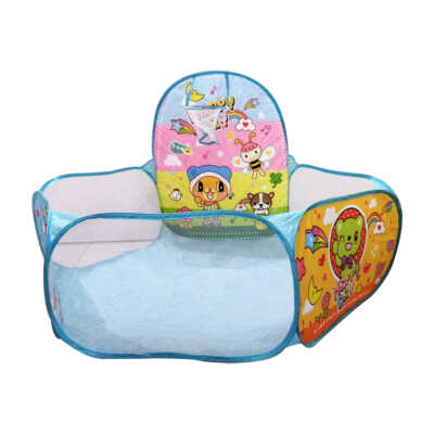 Alberca de pelotas infantil en forma hexagonal con mini canasta de basquetbol, 110cm / lu6556