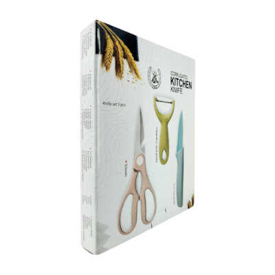 Set de cocina kitchen knife con 1 cuchillo chico, 1 pelador y 1 tijeras / er-0278 / lu8766