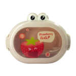 Tupper infantil ovalado con decoración de ojos y diseño animado + cubiertos, variedad de modelos / 208524