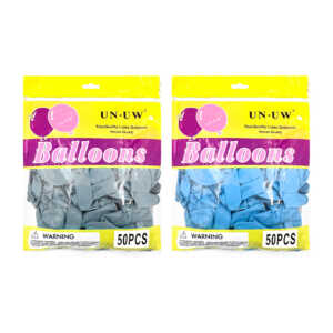 Paquete con 50 globos de látex del número 10, variedad de colores / un-uw balloons / qq-5251