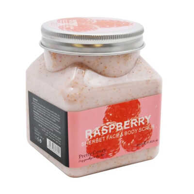 Crema exfoliante facial y corporal con extracto de frambuesa, 350ml / pretty cowry / c339