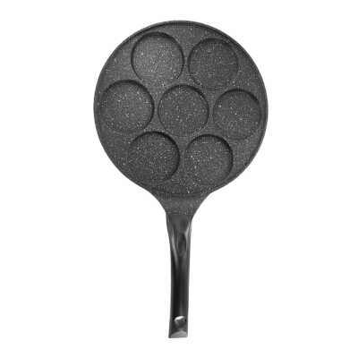 Sartén de aluminio con 7 compartimentos para hacer mini hot cakes panqueques / hotchef
