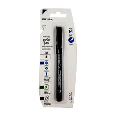 1pza Marcador permanente color negro con punta fina / pryma / ca901552