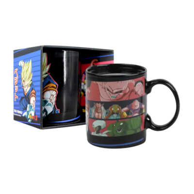 Taza de cerámica termica magica con imagen oculta + diseño de dragon ball z, buu saga / mug-db-08