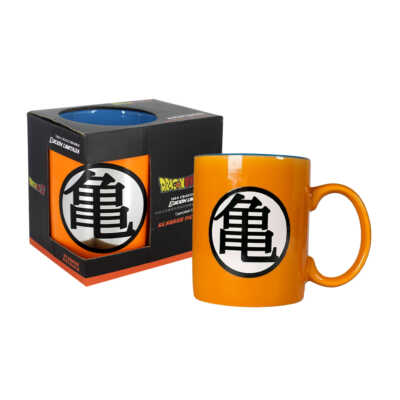 Taza de cerámica con acabado metálico, capacidad de 576ml + diseño de dragon ball z / mugb-dbz-01