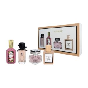 Juego con 4 perfumes de 25ml con fragancia para dama, variedad de aromas / flowers of cherry, dream garden, mersi, flower of story / f-224