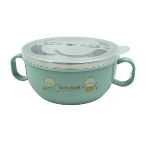 Mini tupper redondo con diseño infantil + tapadera y cubierto de plástico, variedad de modelos / cartoon animal