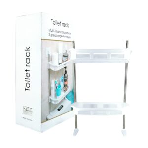Organizador para baño multifuncional con 2 niveles, variedad de colores / toilet rack