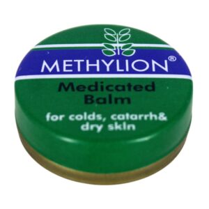 1pza Mini bálsamo medicado methylion para resfriados, catarros y piel seca, 4g / medicated balm / a23-a3