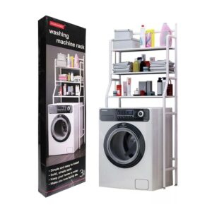 Estante organizador multifuncional de lavandería con 3 niveles, variedad de colores / washing machine rack / hp95-738