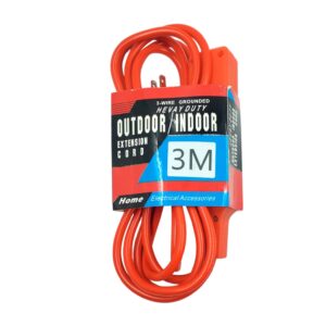 Extensión eléctrica de uso rudo 3 metros con 4 contactos tomacorrientes / hevay duty