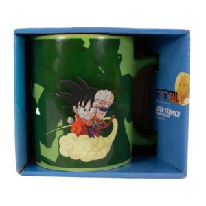 Taza térmica edición limitada de dragon ball, con diseño de goku y sheng long / mug-db-02
