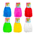 Par de pompones mechudos color mate tipo lluvia con mango de plástico, variedad de colores / cheering squad / cia-201