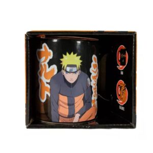 Taza termica edicion limitada de naruro shippuden con diseño de naruto y kurama / mug-ns-01