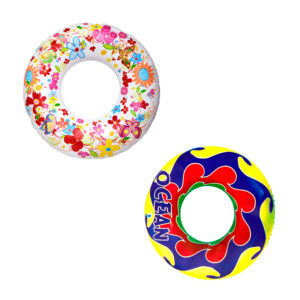 1pza Salvavidas dona inflable de 90cm con estampado, variedad de modelos / yyq-239