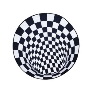 Tapete / alfombra redonda con estampado de ilusión óptica, 70cm / 90322