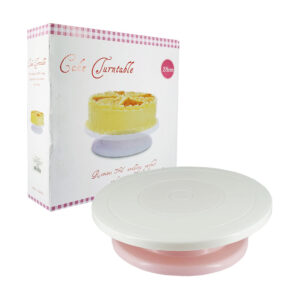 Base con plato giratorio de plástico, 28cm para decorar pastel / cake turntable / kc48459