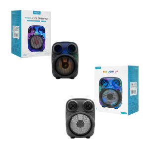 Bocina translúcida de 3 pulgadas bluetooth con puerto usb - tf, fm y luces rgb / wireless speaker / gts-2003 / gts-2166 / rgb light up