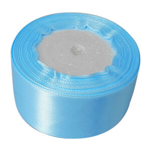 1pza Rollo liston de seda de 30mx4cm de grosor en color azul cielo / cz-s-038