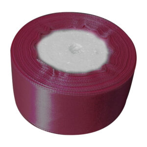 1pza Rollo liston de seda de 30mx4cm de grosor en color tinto / cz-s-049