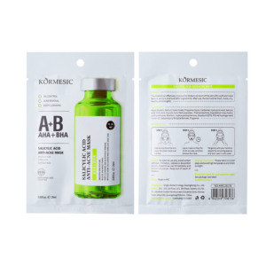 Mascarilla facial antiacné con extracto de ácido salicílico y ácido cítrico, 25ml / kormesic / kmc28136