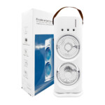Mini ventilador enfriador doble de torre con humidificador, asa y luces rgb / double-ended spray fan / lu9193